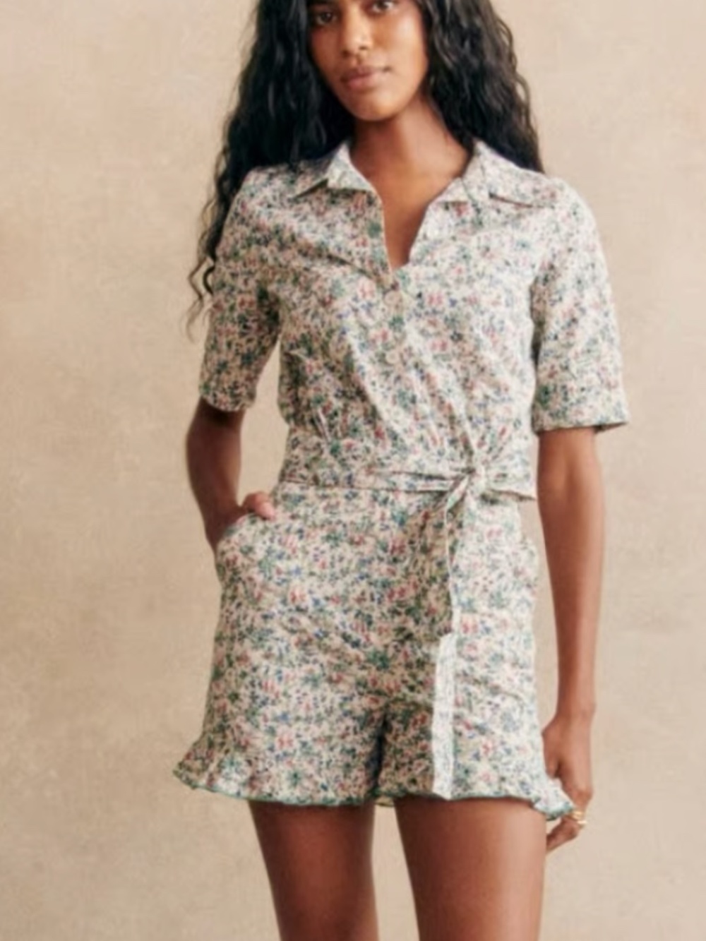 Sezane Elise Jumpsuit Ostuni - Size 2